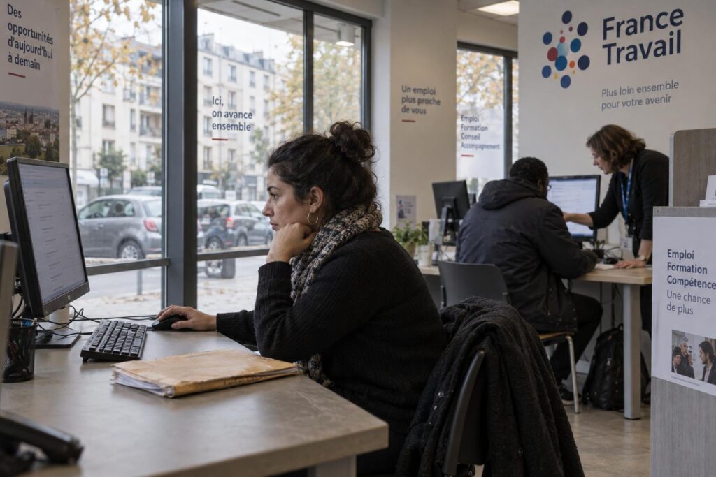 Graphique du recul des offres d’emploi en France et en Île-de-France