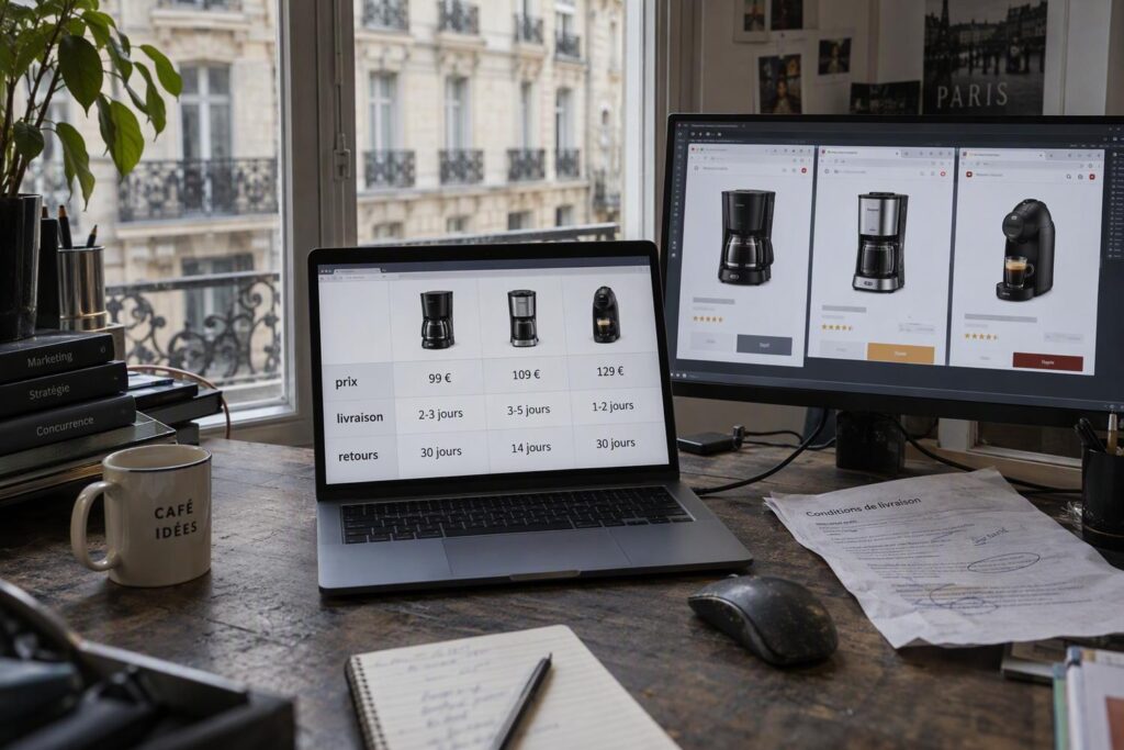 Tableau comparatif des offres pour un benchmark concurrentiel