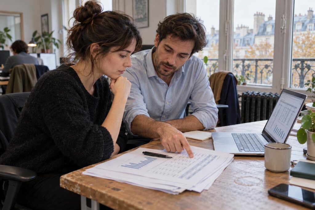 Graphique financier illustrant l’évaluation d’une startup