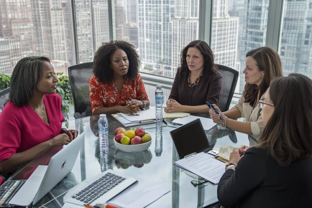 femme travaillant avec malaise au bureau