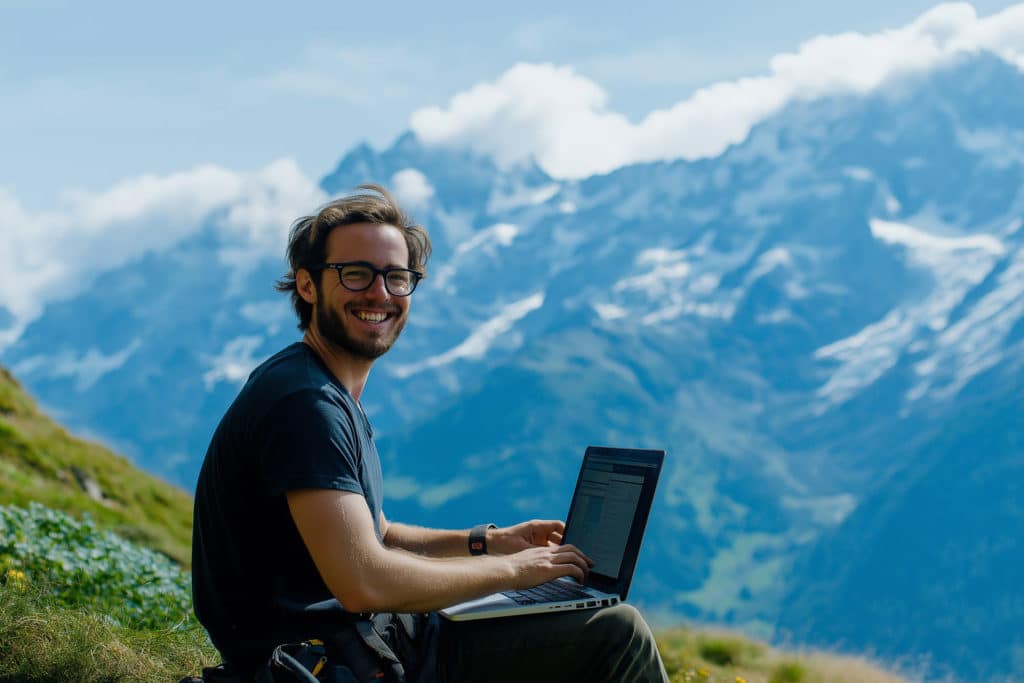 fouzipoumpouy photo of a professional happily working amidst sw 442a0d15 7711 45f6 9b9f 9c4c22a5d64a