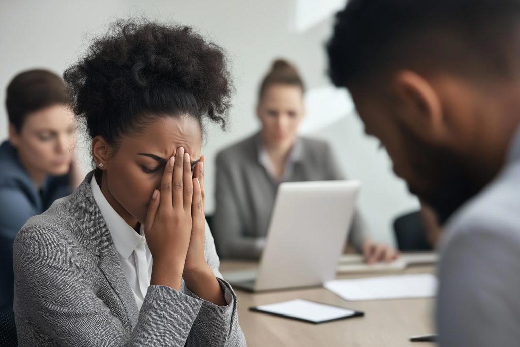 francais tristes au bureau