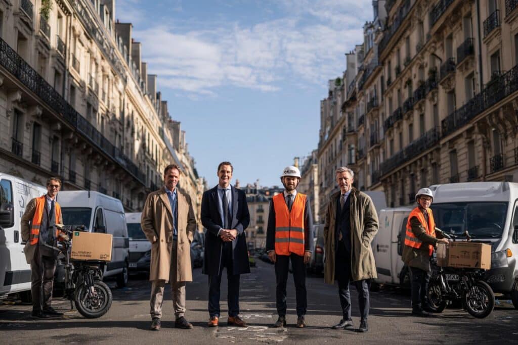 logistique urbaine camions et entrepot