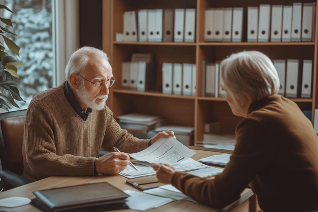 personne retraité consultant ses droits